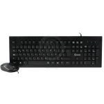 COMBO TECLADO MOUSE USB QUASAD QC-4400U, 8 TECL. MULT. NEGRO